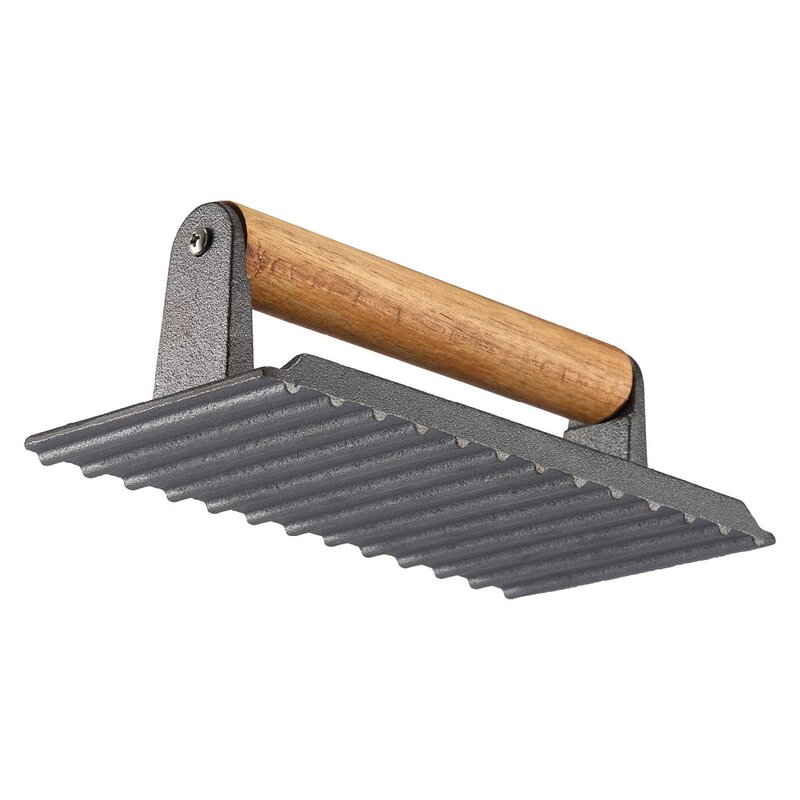 Dorre Griffin grillpresse med trehåndtak 20 cm støpejern