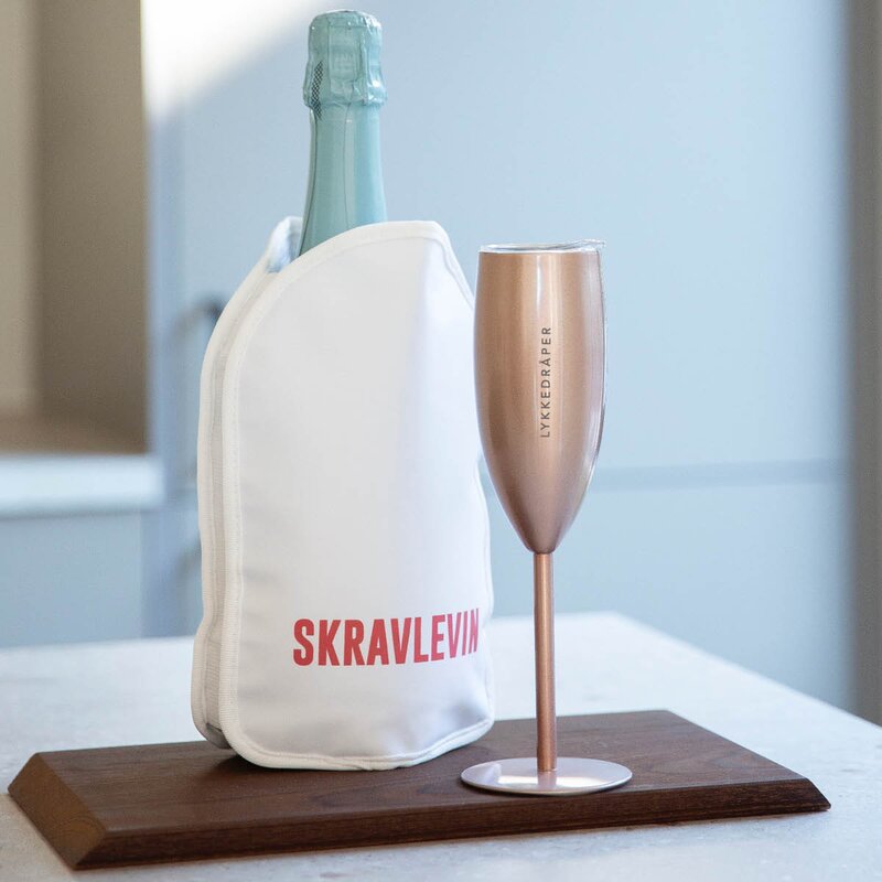 Pictureit Termo champagneglass Lykkedråper 12 cl roségull