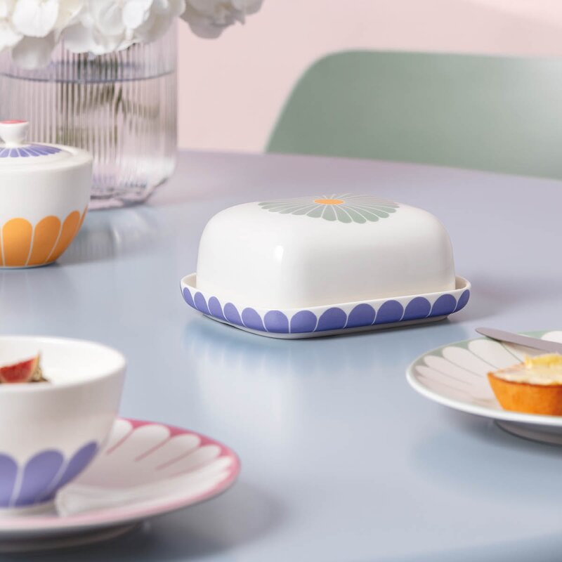 Villeroy & Boch Fleur colour smørboks 15x12 cm multi
