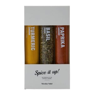 Nicolas Vahé Kryddersett 11g basilikum, paprikachili, gurkemeie