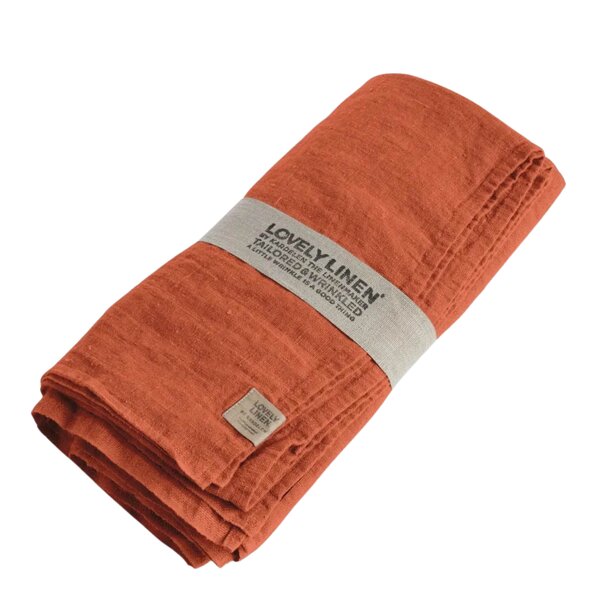 Lovely Linen Lovely bordduk lin 145x380 cm Cayenne