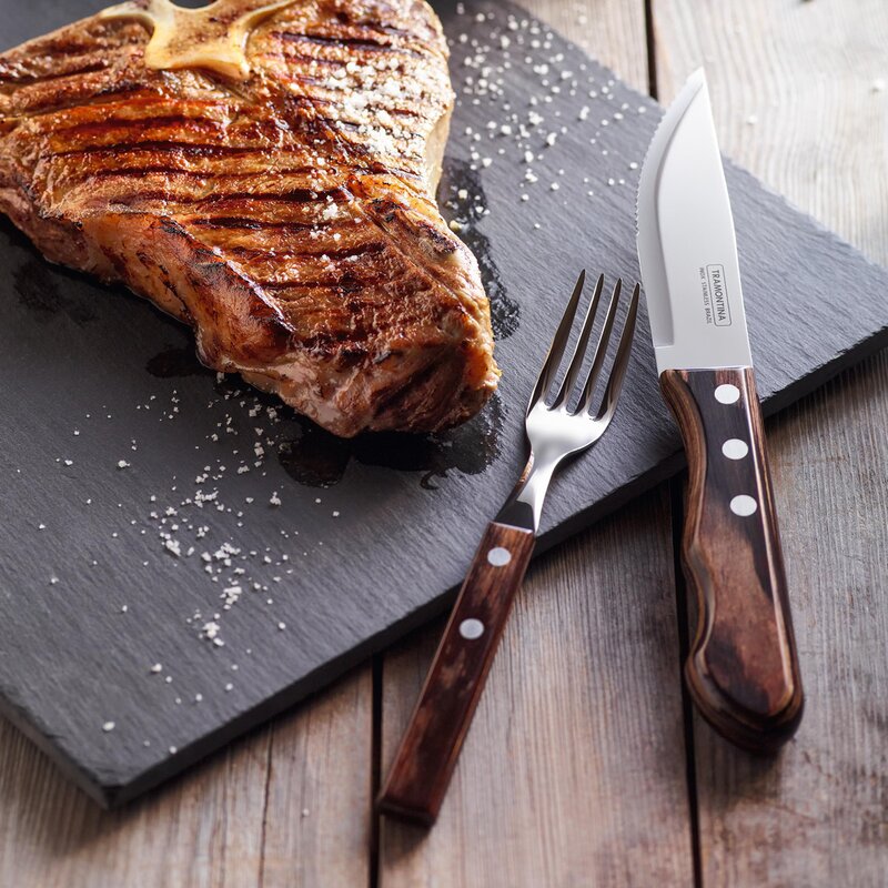 Tramontina Churrasco gaffel 25 cm brun