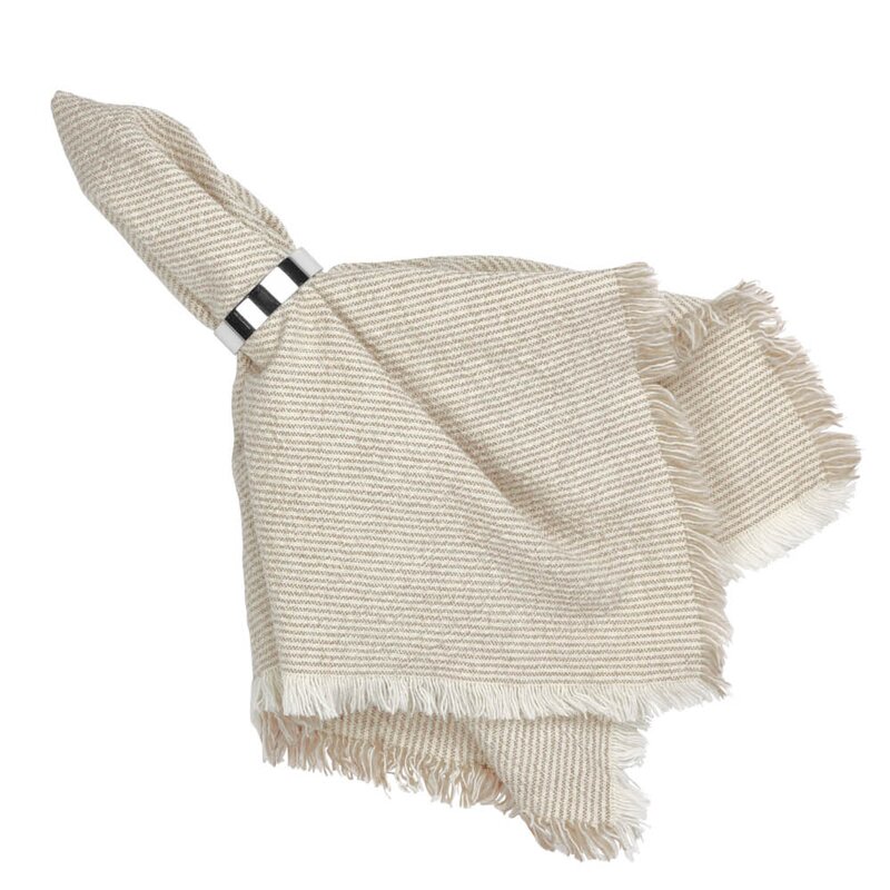 Broste Copenhagen Elouise serviett 45x45 cm fungi/offwhite