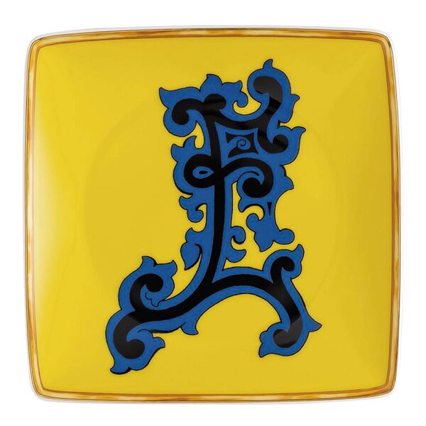 Versace Alphabet skål 12 cm kvadratisk E