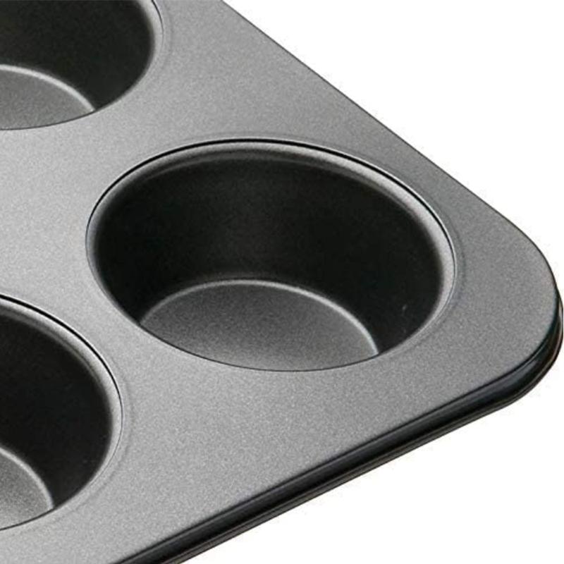 MasterClass Muffinsform for 6 store muffins 35x26 cm grå