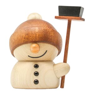 FableWood Flurry snømann trefigur 8 cm sapele/lønn