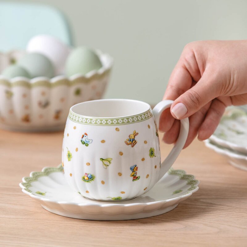 Villeroy & Boch Easter Delight krus 35 cl hvit/grønn