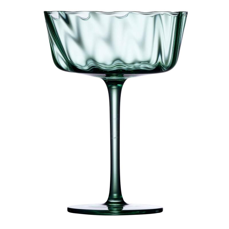 Lyngby Glas Vienna champagneskål 35 cl 4 stk grønn