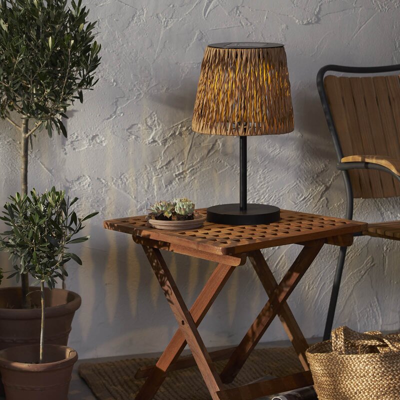 Star Trading Cesta solcellebordlampe 483-19 48 cm brun