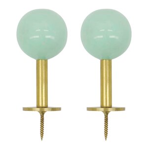 House Doctor Ball knagg 8x4 cm 4 stk messing/aqua