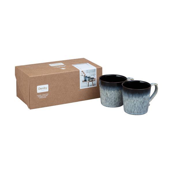 Denby – Halo kopp med hank 39 cl 2 stk blå/svart