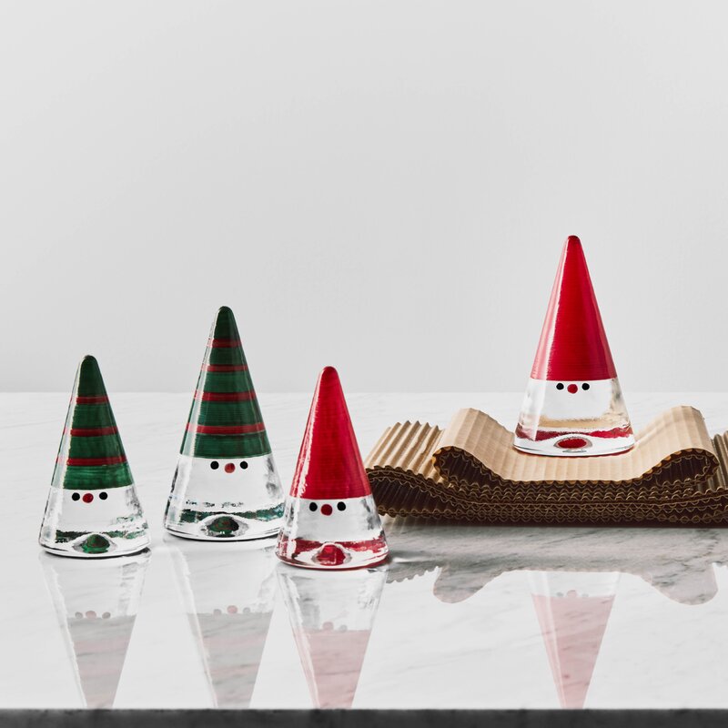 Kosta Boda Noel nisse 15 cm rød