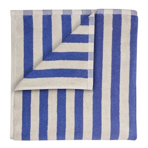 Blomus Arto badehåndkle 140x70 cm beige/blå brede striper