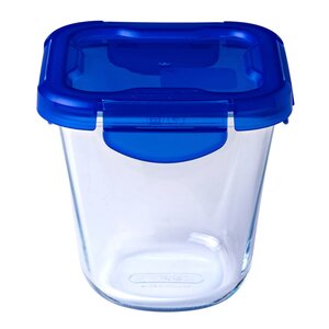 Pyrex Cook & Go matboks 12x12 cm 0,8L klar/blå