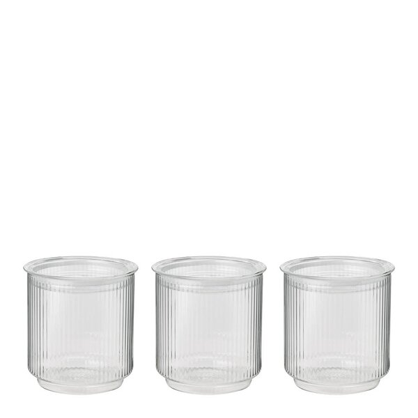 Stelton - Pilastro glasskrukke m/lokk 0,6L 3 stk
