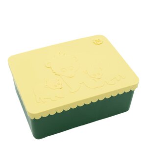 Blafre Matboks i plast treroms 7x14x19 cm Bjørn lys gul/mørk grønn