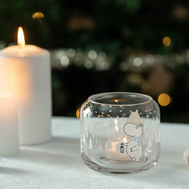 Muurla Telysholder 8x9 cm snøfall