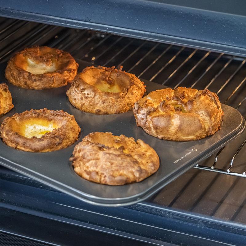 MasterClass Muffinsform for 6 store muffins 35x26 cm grå
