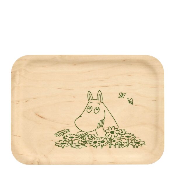 Muurla Mummi serveringsbrett Sommerflørt 27x20 cm hvit