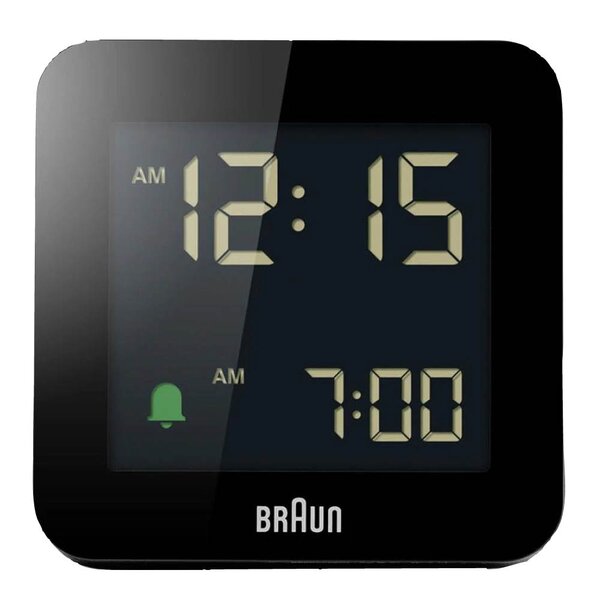 Braun Vekkerklokke digital 7,6 cm svart