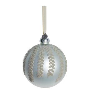 Lene Bjerre Perline juledekorasjon blad 10 cm benhvit