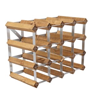 The Swedish Wine Rack Factory Vinstativ 16 flasker montert lys eik