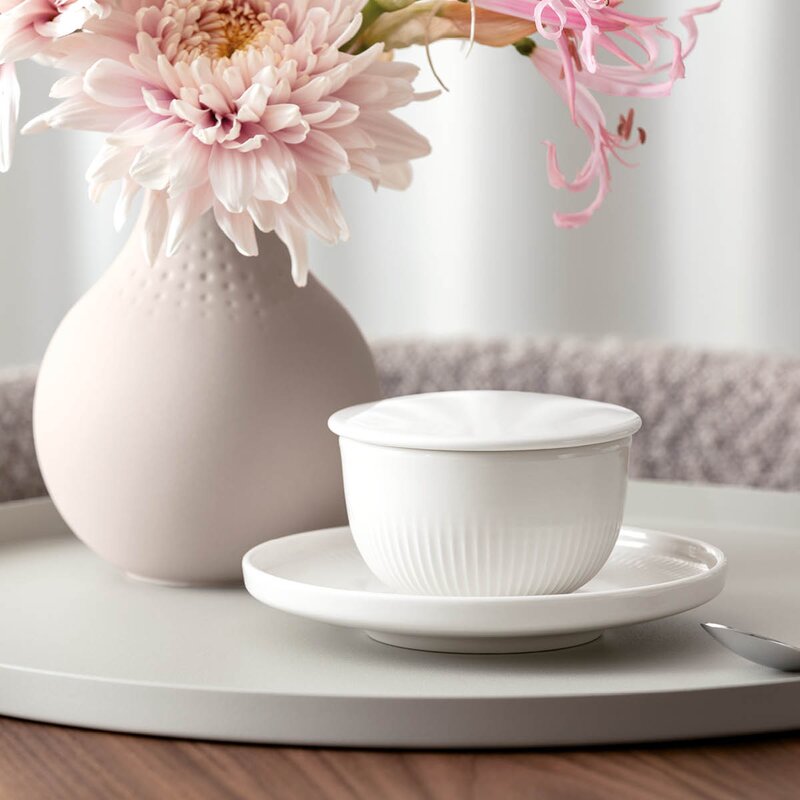 Villeroy & Boch Afina sukkerskål 9 cm hvit