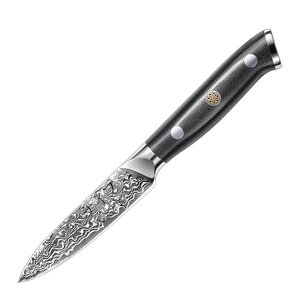 Damaskus by Haws Skrellekniv 20 cm svart