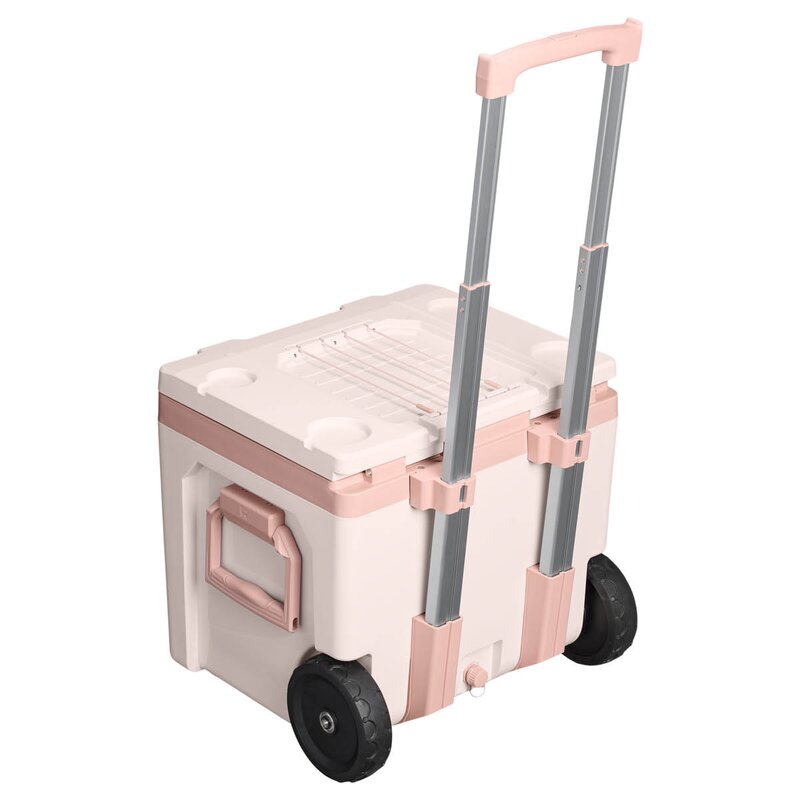 Stanley Cold For Days kjøleboks med hjul 47L rose quartz