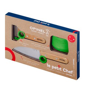 Opinel Le Petit Chef knivsett grønn
