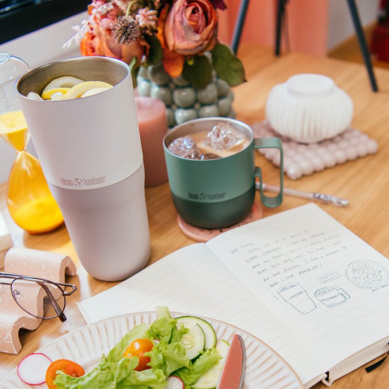 Klean Kanteen Rise Tumbler 77 cl med flipplokk tofu
