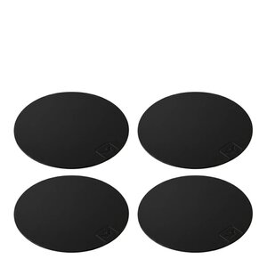 Nordan Home Glassbrikke i skinn 12,5 cm 4 stk svart