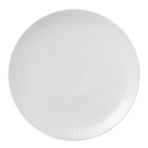 Royal Copenhagen Hvit Riflet tallerken coupe 27 cm
