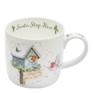 Royal Worcester Wrendale Designs krus 31 cl Santa Stop Here