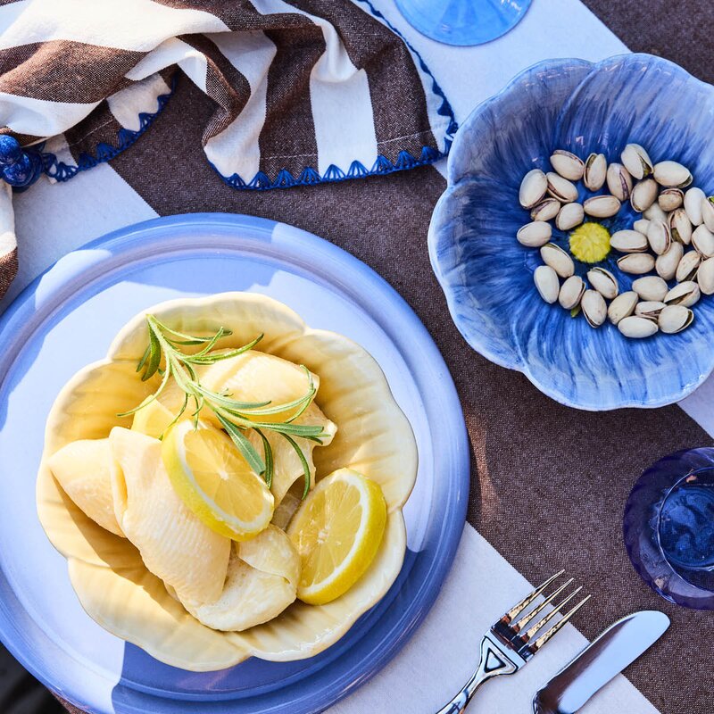 ByOn Poppy valmue skål M 18x6,5 cm blå