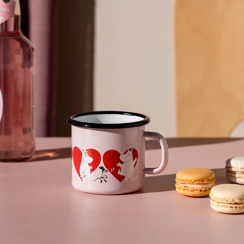 Muurla Mummikopp emalje 25 cl hjerte rød