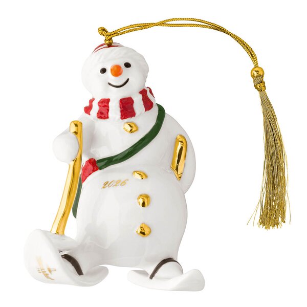 Villeroy & Boch Christmas Classic ornament snømann 2026 gull