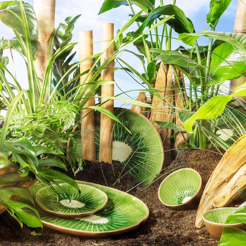 Bordallo Pinheiro Tropical Fruits skål 50 cl kiwi