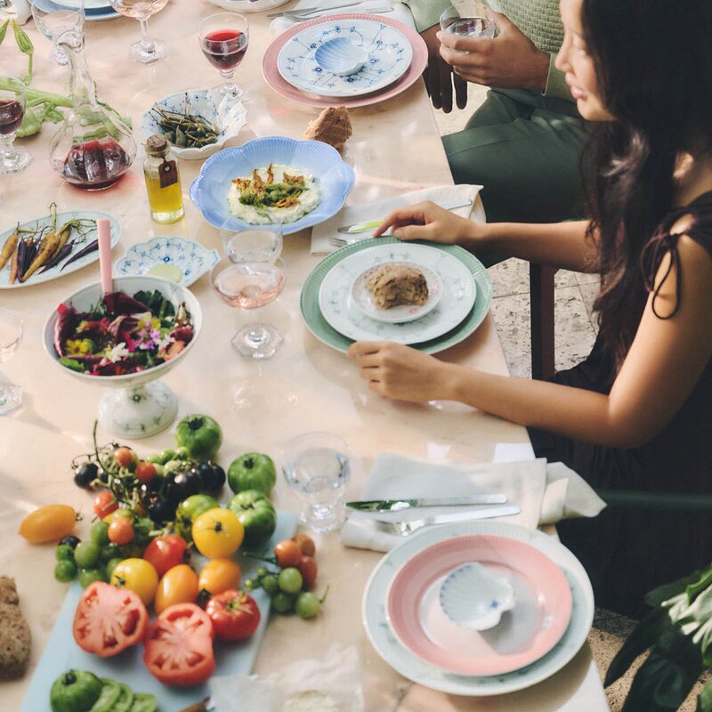 Royal Copenhagen Iris tallerken 22 cm korall