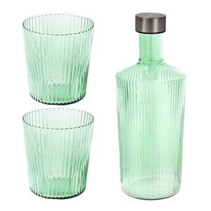 Paveau Ribbed Elegance gaveeske Bondi 3 deler grønn