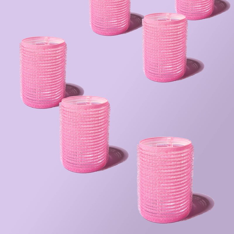 Mermade Hårruller borrelås 6 stk rosa