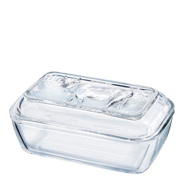 Luminarc Vache smørklokke i glass 17x11 cm