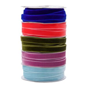 House Doctor Velvet bånd 5 stk blå korall