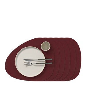 LIND DNA Nupo Curve bordbrikke 37x44 cm 6 stk Burgundy
