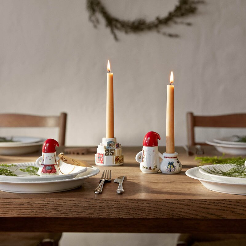 Kähler Hammershøi Christmas lysestake 8,5 cm nissefar