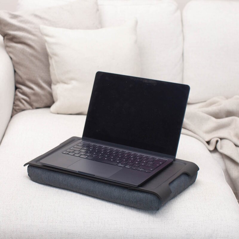 Bosign Laptray knebrett anti-slip 43x23 cm svart/grå