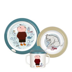 Rätt Start Albert Åberg barneservise 3 deler blå