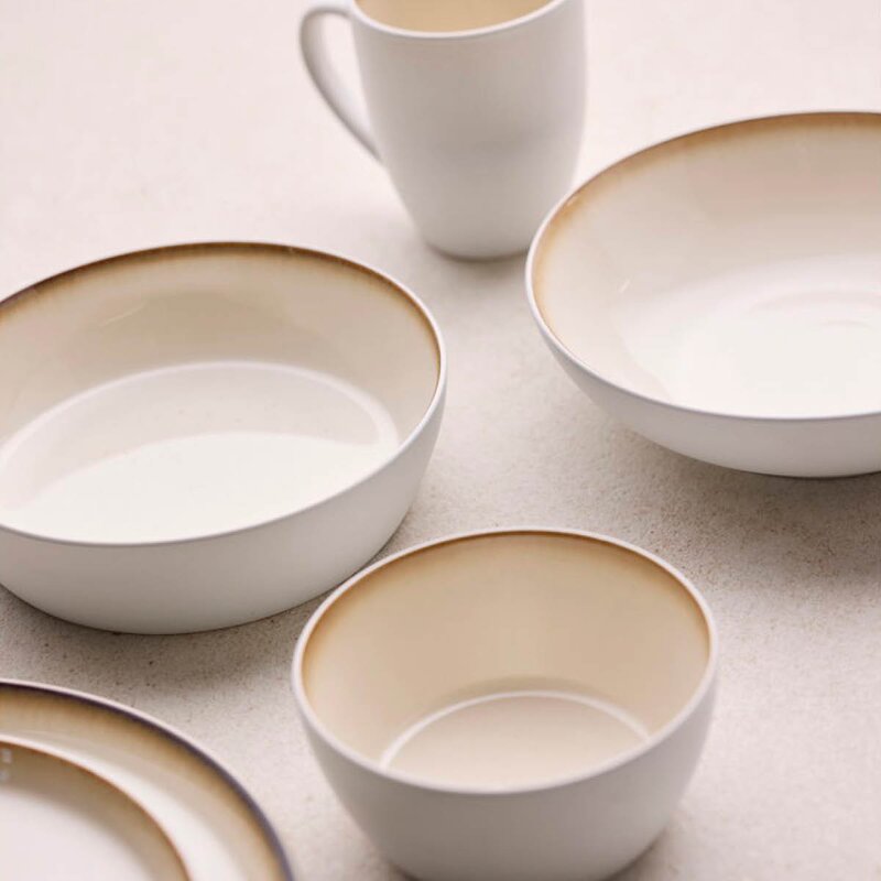 Bitz Gastro pastatallerken 20 cm hvit/kremhvit