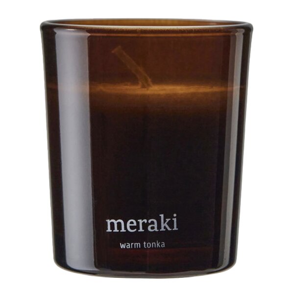 Meraki – Duftlys warm tonka 7×6 cm brun