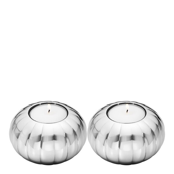 Georg Jensen – Bernadotte telysestaker 8,4×4,5 cm 2 stk stål